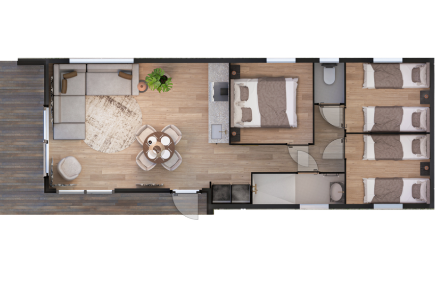 Vakantiewoning Luxury voor vier tot zes personen op Blankenberger Duinen - Kust - 2HB